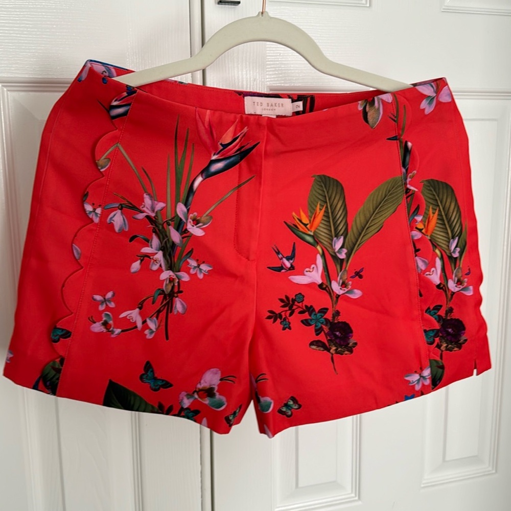 Ted Baker Shorts- Red- Ted Size 2 = US size S